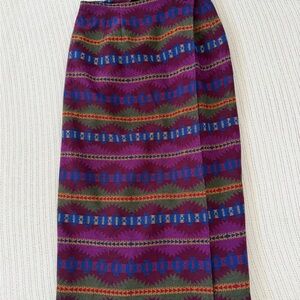 Pendleton Women's Maxi Skirt - Purple, Green, and Blue Pattern